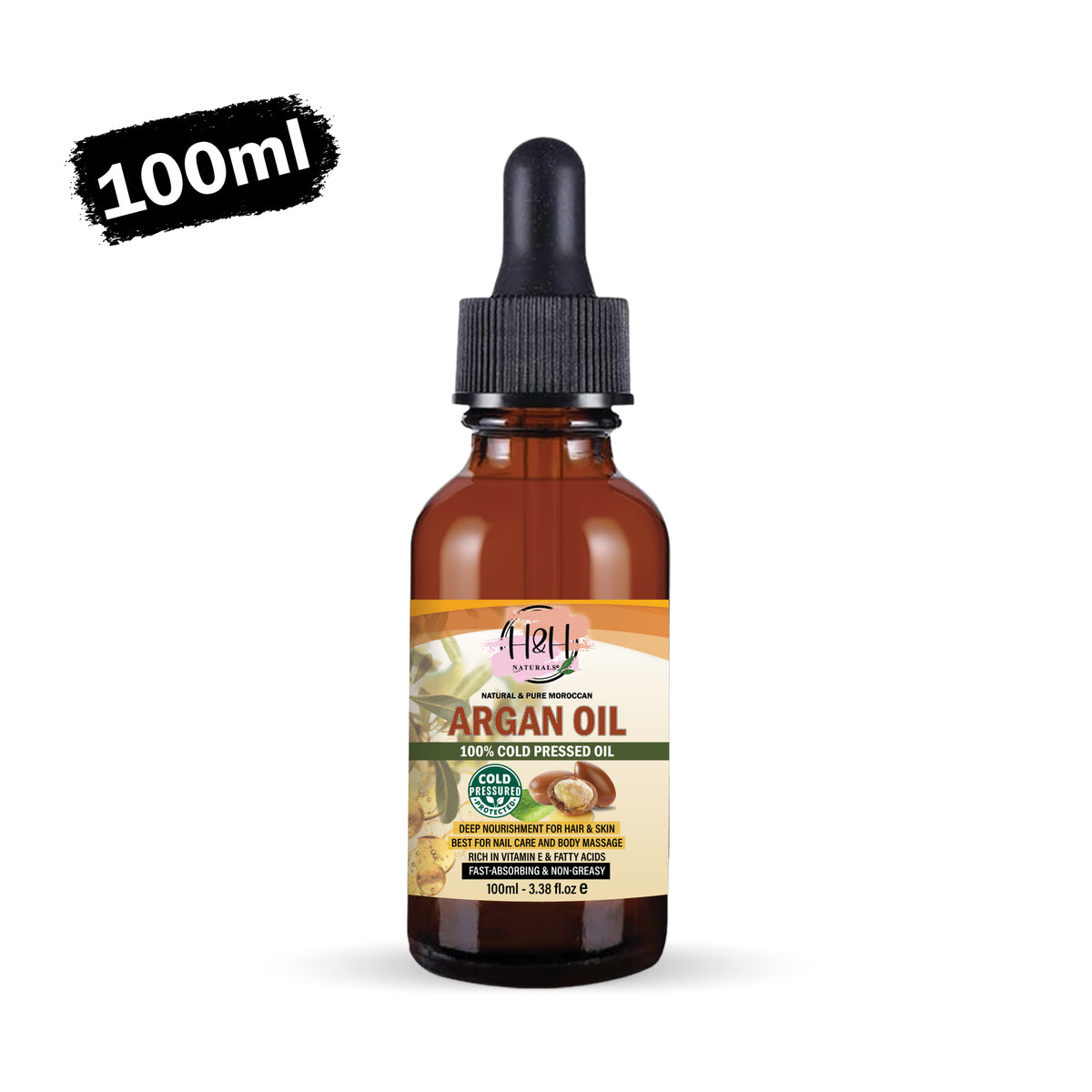 100% Pure Argan Oil | Organic Cold-Pressed Oil for Hair, Skin & Nails