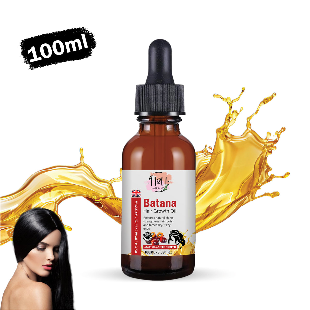 100% Pure Organic Batana Oil – Cold-Pressed Natural Hair Oil