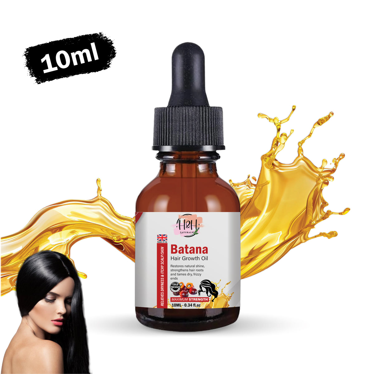 100% Pure Organic Batana Oil – Cold-Pressed Natural Hair Oil