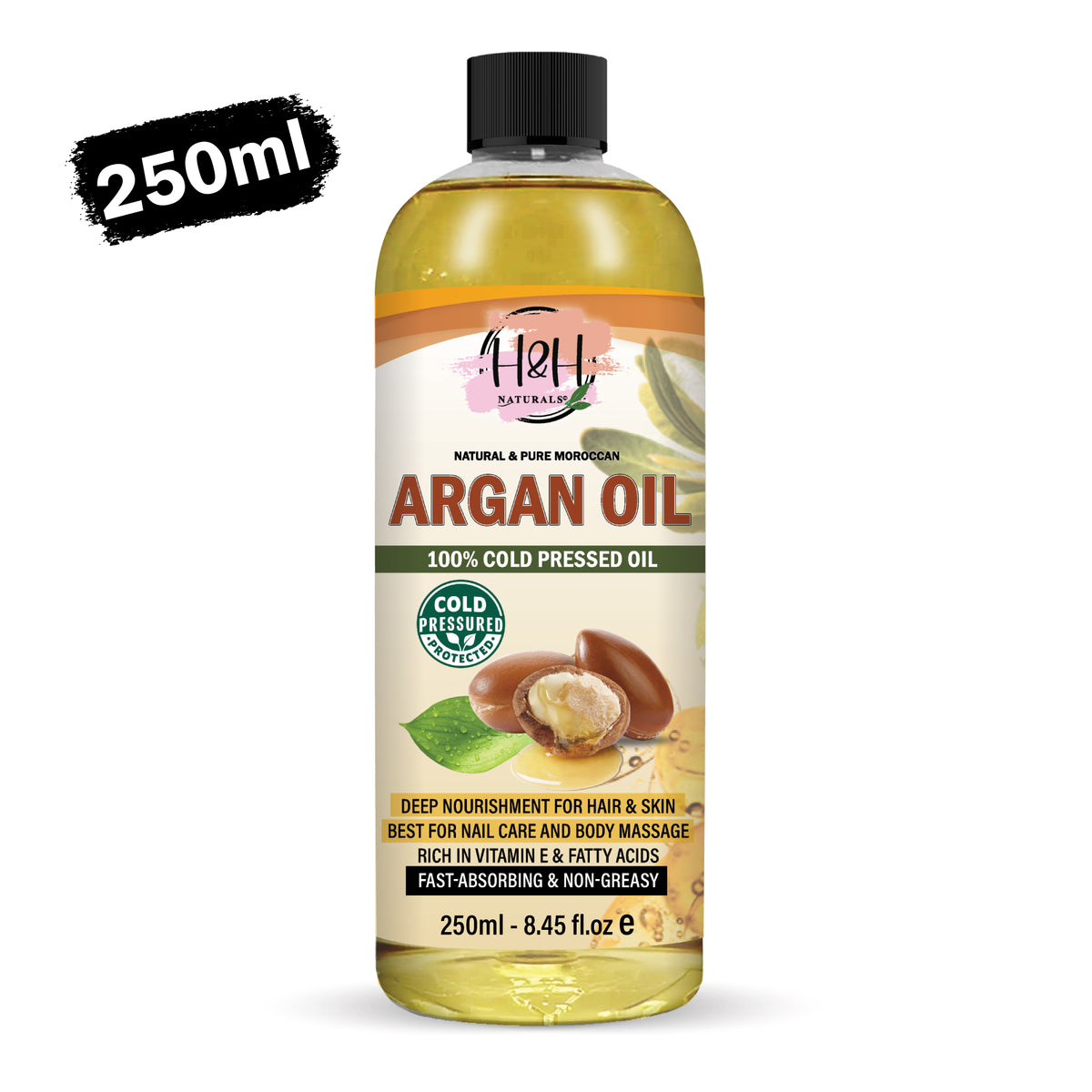 100% Pure Argan Oil | Organic Cold-Pressed Oil for Hair, Skin & Nails