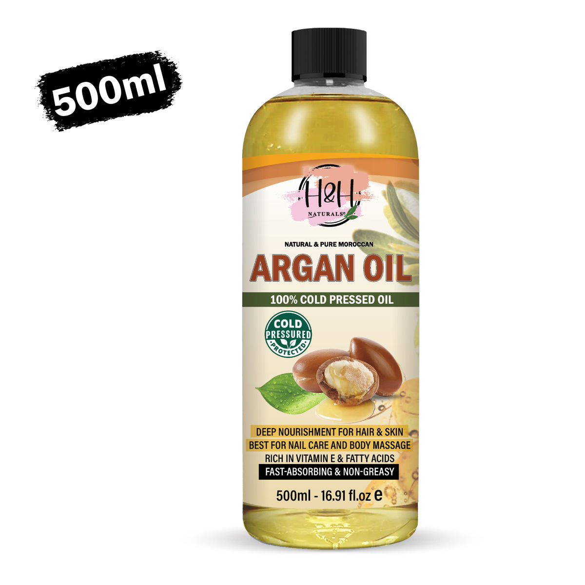 100% Pure Argan Oil | Organic Cold-Pressed Oil for Hair, Skin & Nails