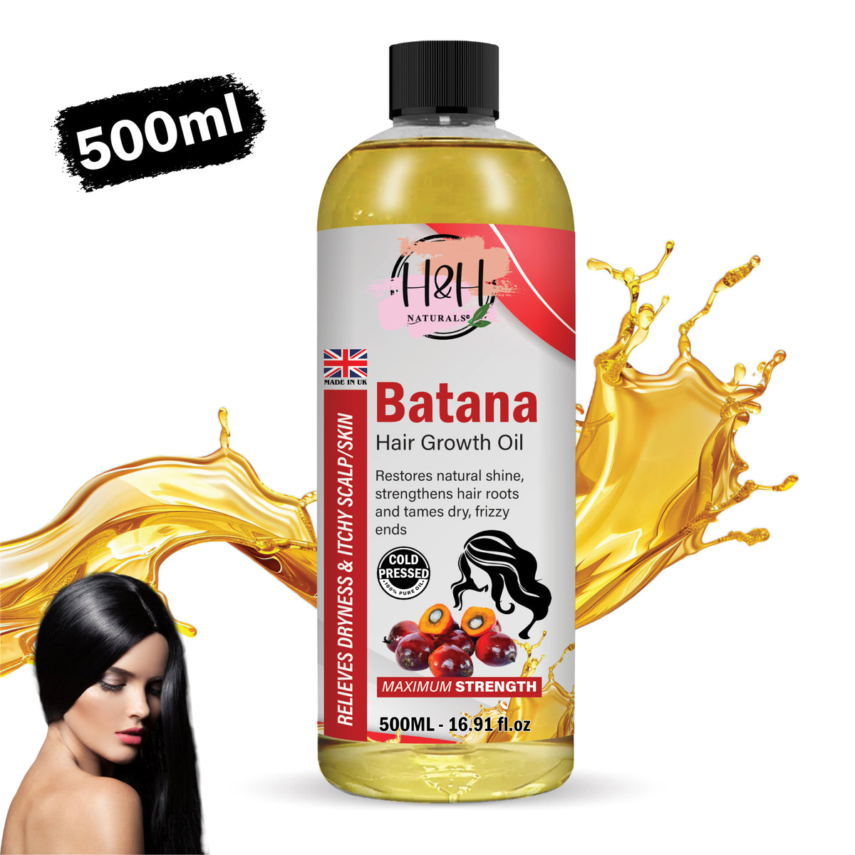 100% Pure Organic Batana Oil – Cold-Pressed Natural Hair Oil