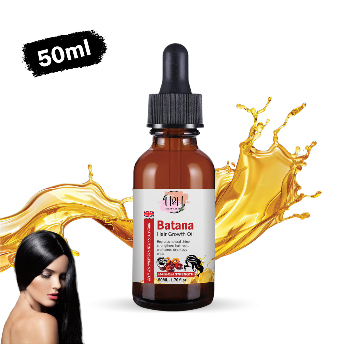 100% Pure Organic Batana Oil – Cold-Pressed Natural Hair Oil
