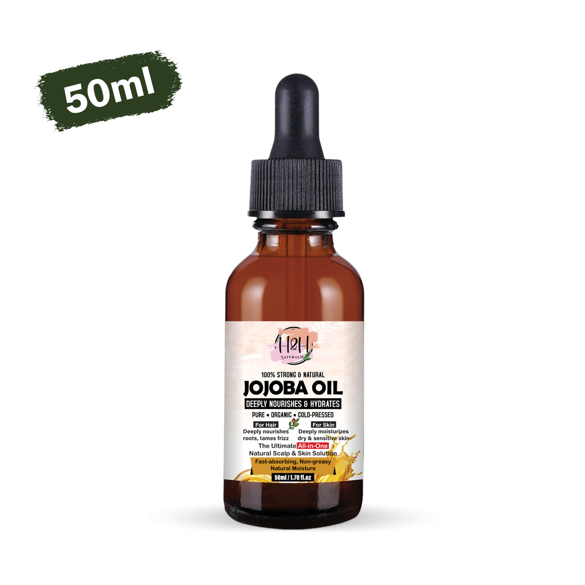 100% Pure Natural Cold pressed Jojoba Oil – Certified Organic Moisturizer